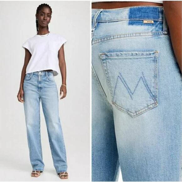 Mother Jeans Womens 28 The Spitfire Sneak Superior High Rise Wide Leg I Confess - Picture 2 of 16